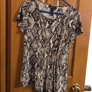 INC PL snake skin pattern blouse